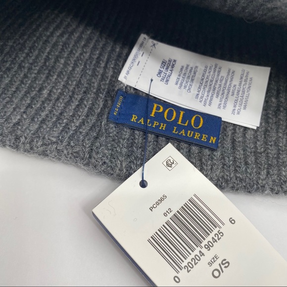 Polo Ralph Lauren French Bulldog Knit Cuff Hat - Picture 9 of 9